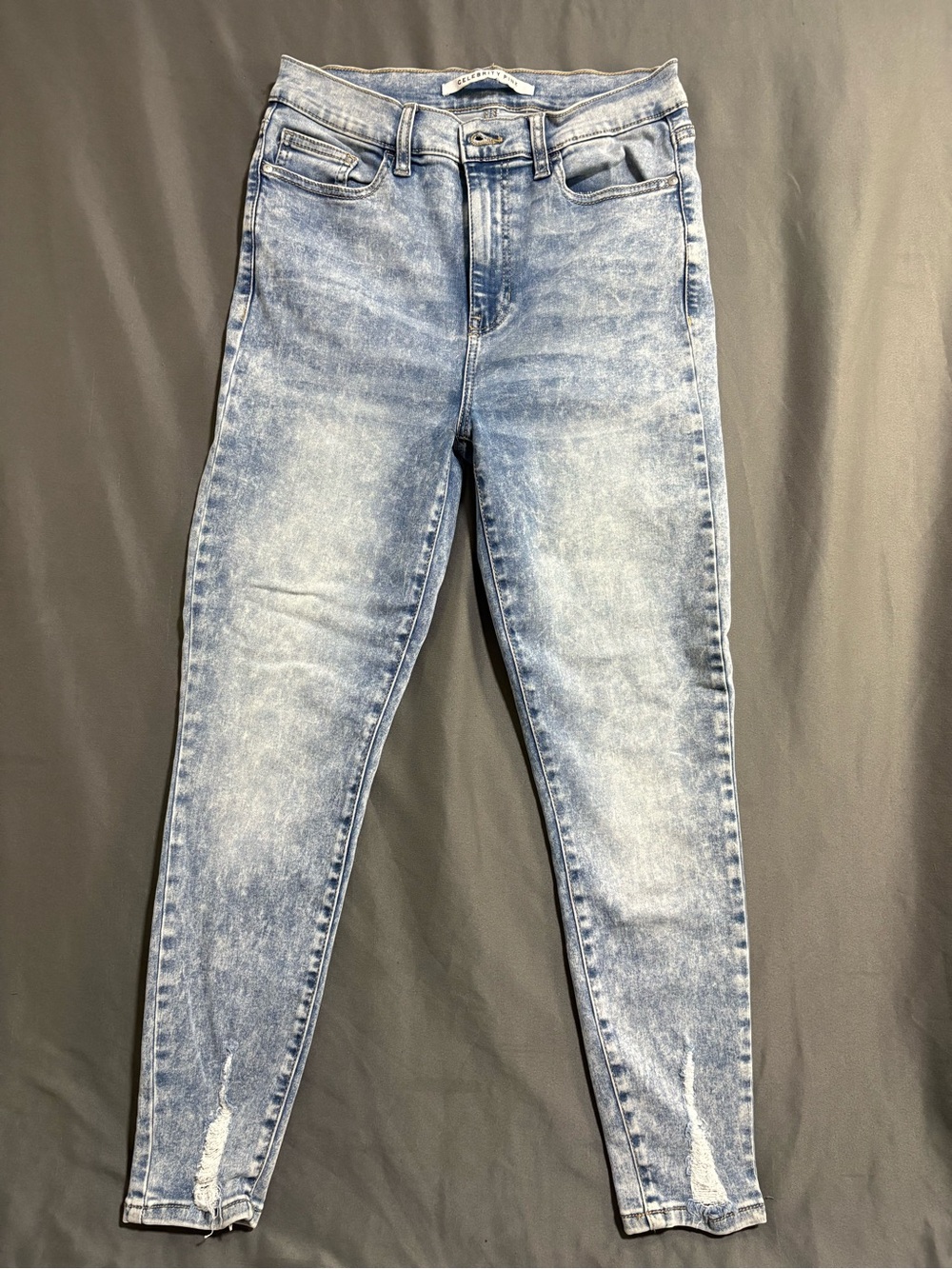 Celebrity Pink Faded Light Blue Skinny Jeans